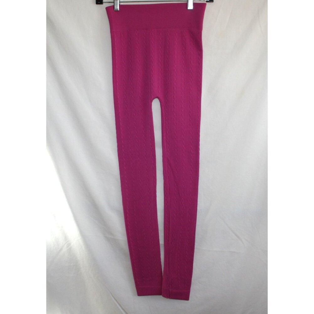 *New* Sofra Poly Spandex Hot Pink Legging Free Size